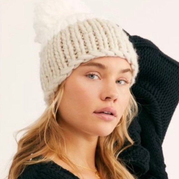 Color Block Pom Beanie | Poshmark